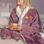 Super Soft Sherpa Style Caffeine First Dressing Gown, thumbnail 1 of 9