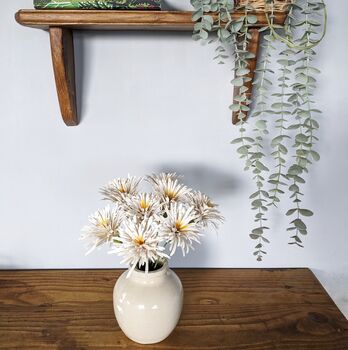Handcrafted In Devon Natural Wooden White Daisy Bouquet, 3 of 5