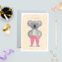 Party Pants Koala Gold Foil Greeting Card, thumbnail 1 of 3