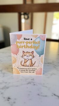 Funny Cat Or Dog Birthday Card Pet Greeting Card, 6 of 8