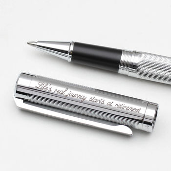 Personalised Rhodium Roller Ball Pen, 6 of 8