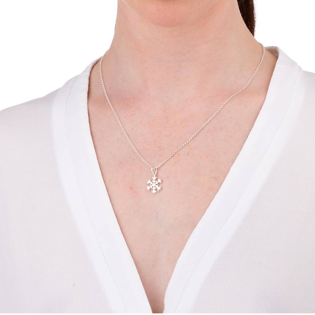 silver snowflake jewellery set by lily charmed | notonthehighstreet.com