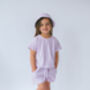 Lavender Three Piece Towelling Cotton Summer Set, thumbnail 2 of 4
