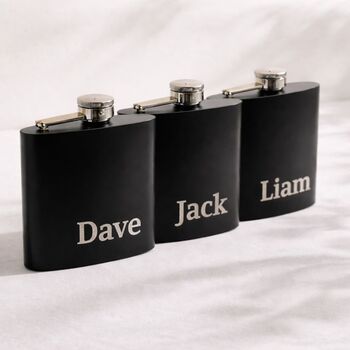 Personalised Stainless Steel Drinks Hip Flask, 4 of 4
