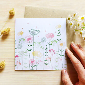 Set Of Four Meadow Notecards, 4 of 6