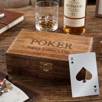 Luxury Poker Set For Father's Day With Free Gift, 7 of 12