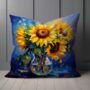 Azure Embrace Hand Made Poly Linen Cushions, thumbnail 7 of 9