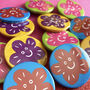 Colourful Retro Happy Face Flower Badges, thumbnail 6 of 6