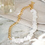 Gold Plate Curb Chain And Quartz Crystal Necklace, thumbnail 1 of 4
