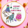 Christmas Cats Embroidery Kit, thumbnail 2 of 4