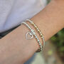 Sterling Silver 925 Milestone 30 40 50 60 70 80 90 Bead Birthday Bracelet, thumbnail 4 of 9