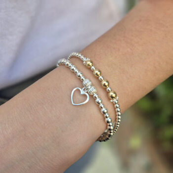 Sterling Silver 925 Milestone 30 40 50 60 70 80 90 Bead Birthday Bracelet, 4 of 9