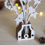 Personalised Christmas Flowers In Its Own Wooden Pot, thumbnail 4 of 5