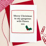 'Holly' Personalised Christmas Card Husband Or Wife, thumbnail 1 of 4