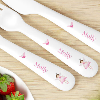 Personalised Fairy Princess Plastic Cutlery Set, 3 of 3