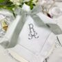Embroidered Linen Bow Napkin, thumbnail 2 of 5