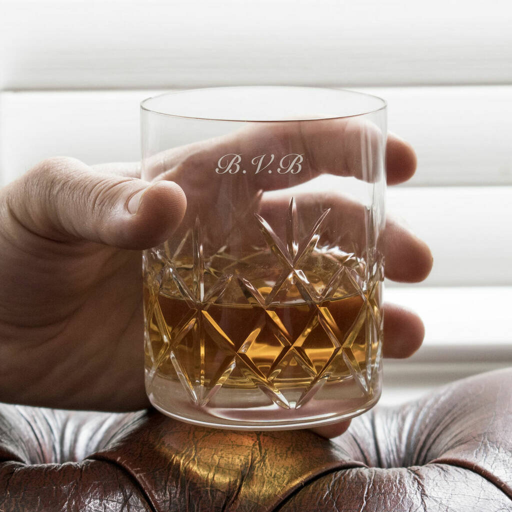 Engraved Crystal Cut Whisky Tumbler, 1 of 10