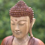 Large Wooden Buddha Statue Ornament For Home Meditation, thumbnail 8 of 11