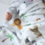 Super Soft Polar Fleece Safari Animals Baby Blanket, thumbnail 3 of 3