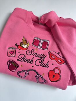 Smutty Book Club Embroidered Sweatshirt, 6 of 6
