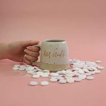 Hot Stuff Handmade Ceramic Mug, White Or Pink, 7 of 8