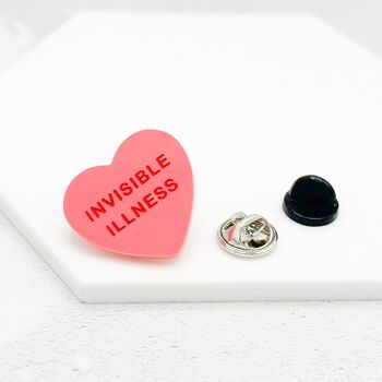 Invisible Illness Heart Pin Badge, 8 of 9