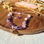 Amethyst And Quartz Zodiac Adjustable Crystal Bracelet, thumbnail 3 of 12