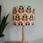 Tree Leaf Lampshade Retro Leaves Pattern Terracotta Orange Cotton Handmade Fabric Drum Table Floor Or Ceiling Pendant Lamp Shade, thumbnail 7 of 7