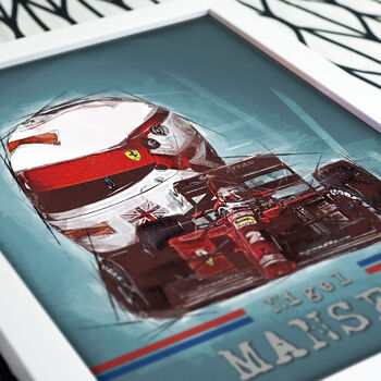 Nigel Mansell Motor Racing Champion Print, 2 of 4