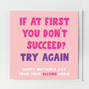 Funny Second Child Mother's Day Card, 2 of 2