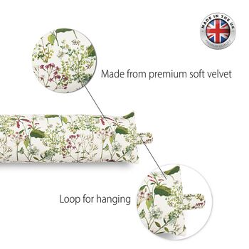 Luxury Velvet Floral Draught Excluder Welsh Meadow, 2 of 6