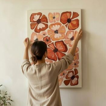 Boho Floral Canvas Painting Kit, 3 of 4