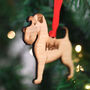 Personalised Schnauzer Dog Wooden Christmas Decoration, thumbnail 6 of 8
