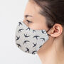 Kids Swallow Print Reusable Face Mask | Reversible, thumbnail 3 of 8