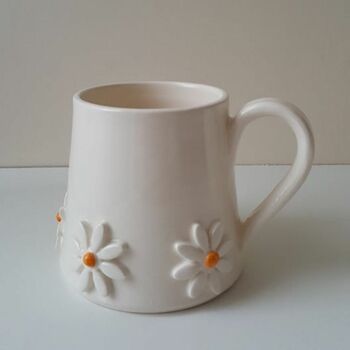 Handmade Ceramic Daisy Coffee Mug, Tea Cup, 2 of 8