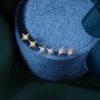 Tiny Starburst Stud Earrings In Sterling Silver, thumbnail 7 of 12