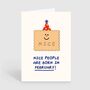 February Birthday Card Cute Nice Biscuit, thumbnail 2 of 2