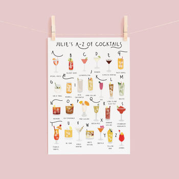 The A To Z Of Cocktails Print, 2 of 6