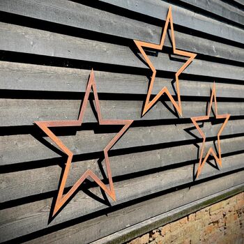 Three Large Metal Star Decorations For Any Home Or Garden, 3 of 12