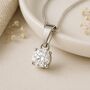 Personalised Sterling Silver Moissanite Diamond Solitaire Necklace, thumbnail 1 of 8