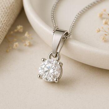 Personalised Sterling Silver Moissanite Diamond Necklace, 5 of 10