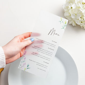 Wildflowers Menus With Optional Place Cards, 2 of 4