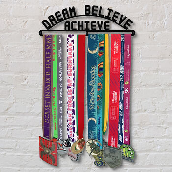 Dream Believe Achieve Medal Display Hanger, 2 of 7