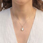 Sterling Silver Teardrop Rainbow Moonstone Necklace, thumbnail 2 of 9