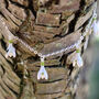 White Snowdrop January Birth Flower Charm Bracelet, thumbnail 1 of 5