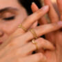Gold Plated Solis And Selene Rings Set Of Two, thumbnail 6 of 6