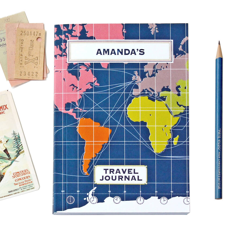 Personalised World Map Travel Journal By SUKIE