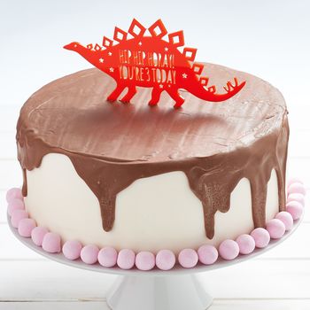 Personalised Stegosaurus Dinosaur Birthday Cake Topper, 2 of 5