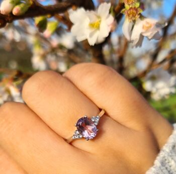 Lavender Amethyst Ring In Sterling Silver, 4 of 11