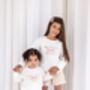 'Big Sister/Little Sister' Embroidered Bow Detail Sweatshirt, thumbnail 3 of 10